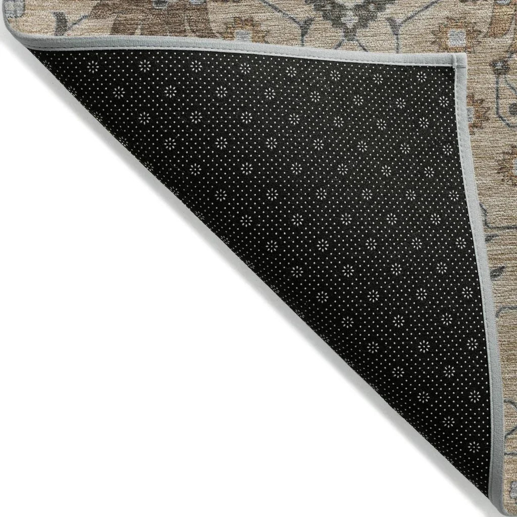 LOOMLAN Rugs Elara Taupe Washable Indoor-Outdoor Rug
