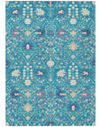 LOOMLAN Rugs Elara Teal Washable Indoor-Outdoor Rug