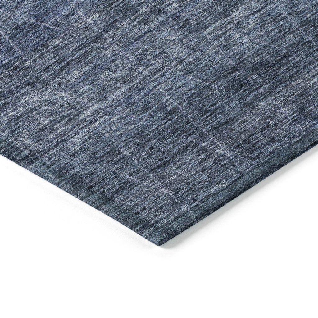 LOOMLAN Rugs Elaria Blue Washable Indoor-Outdoor Rug