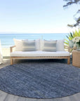 LOOMLAN Rugs Elaria Blue Washable Indoor-Outdoor Rug