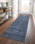 LOOMLAN Rugs Elaria Blue Washable Indoor-Outdoor Rug