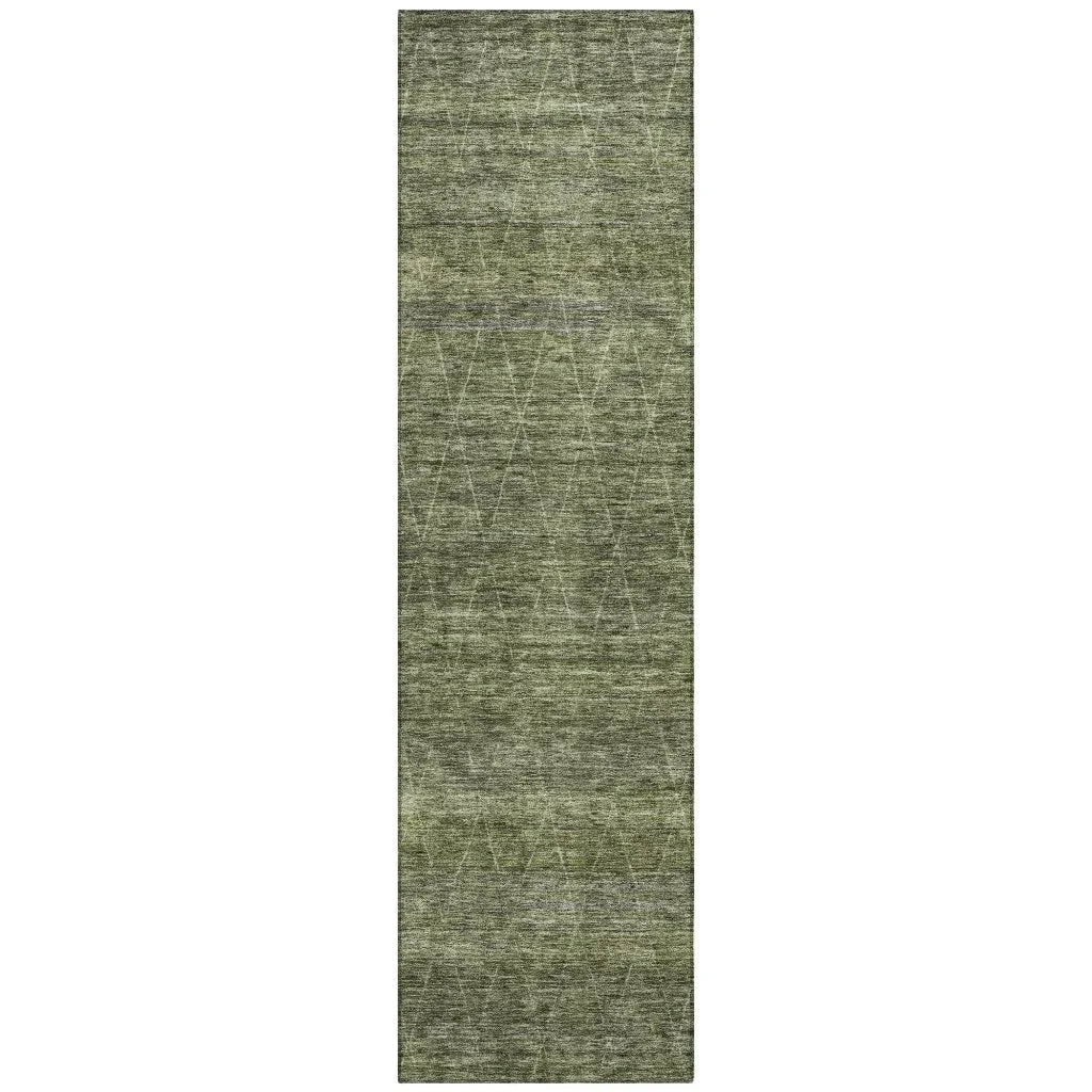LOOMLAN Rugs Elaria Green Washable Indoor-Outdoor Rug