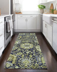 LOOMLAN Rugs Elarion Green Washable Indoor-Outdoor Rug