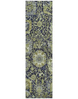 LOOMLAN Rugs Elarion Green Washable Indoor-Outdoor Rug