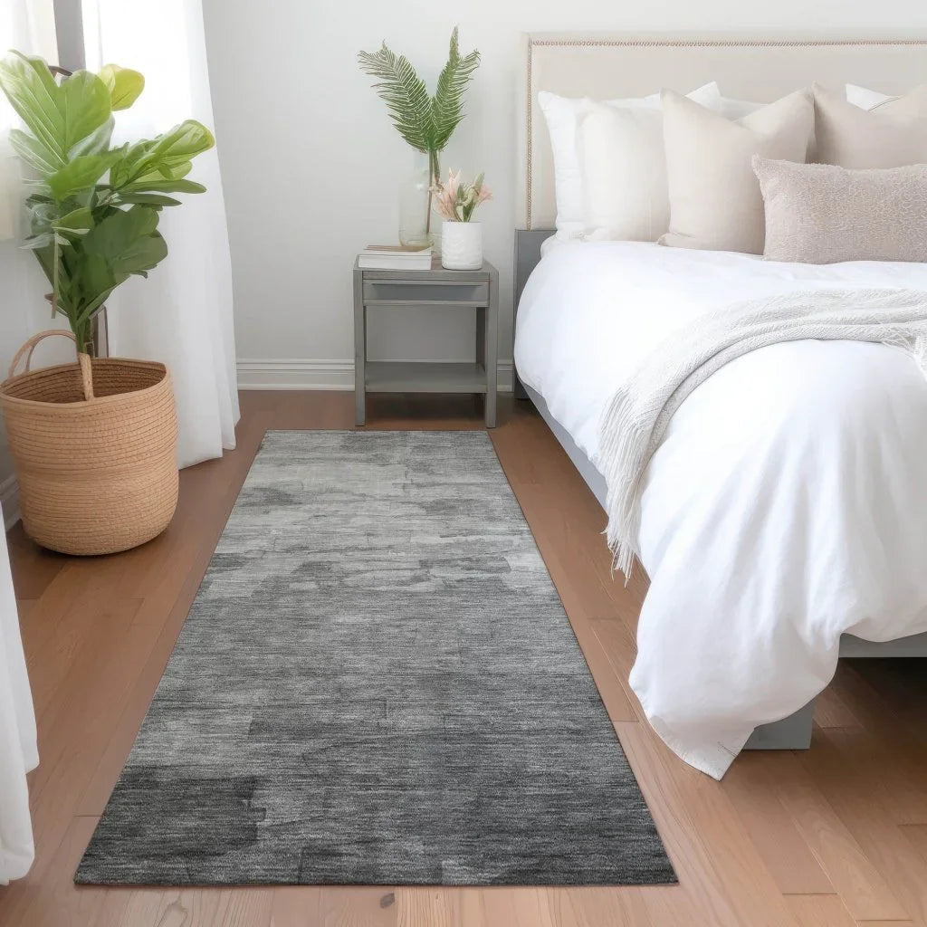 LOOMLAN Rugs Elarune Gray Washable Indoor-Outdoor Rug