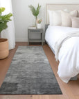 LOOMLAN Rugs Elarune Gray Washable Indoor-Outdoor Rug