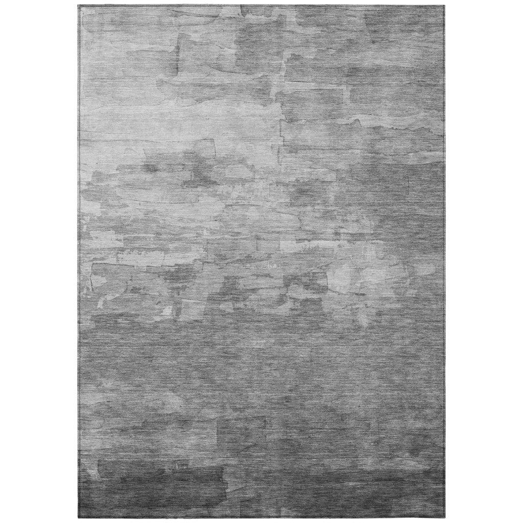 LOOMLAN Rugs Elarune Gray Washable Indoor-Outdoor Rug