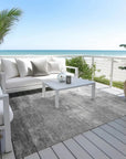 LOOMLAN Rugs Elarune Gray Washable Indoor-Outdoor Rug
