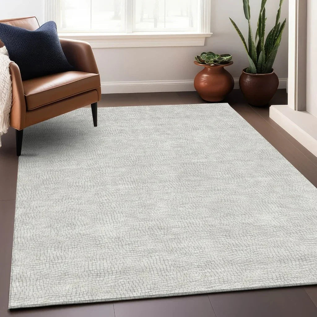 LOOMLAN Rugs Eleya Gray Washable Indoor-Outdoor Rug