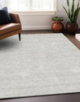 LOOMLAN Rugs Eleya Gray Washable Indoor-Outdoor Rug