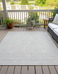 LOOMLAN Rugs Eleya Gray Washable Indoor-Outdoor Rug
