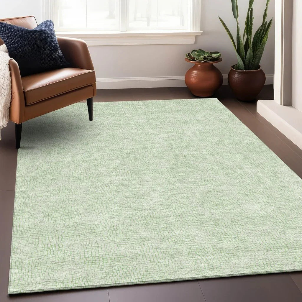 LOOMLAN Rugs Eleya Green Washable Indoor-Outdoor Rug