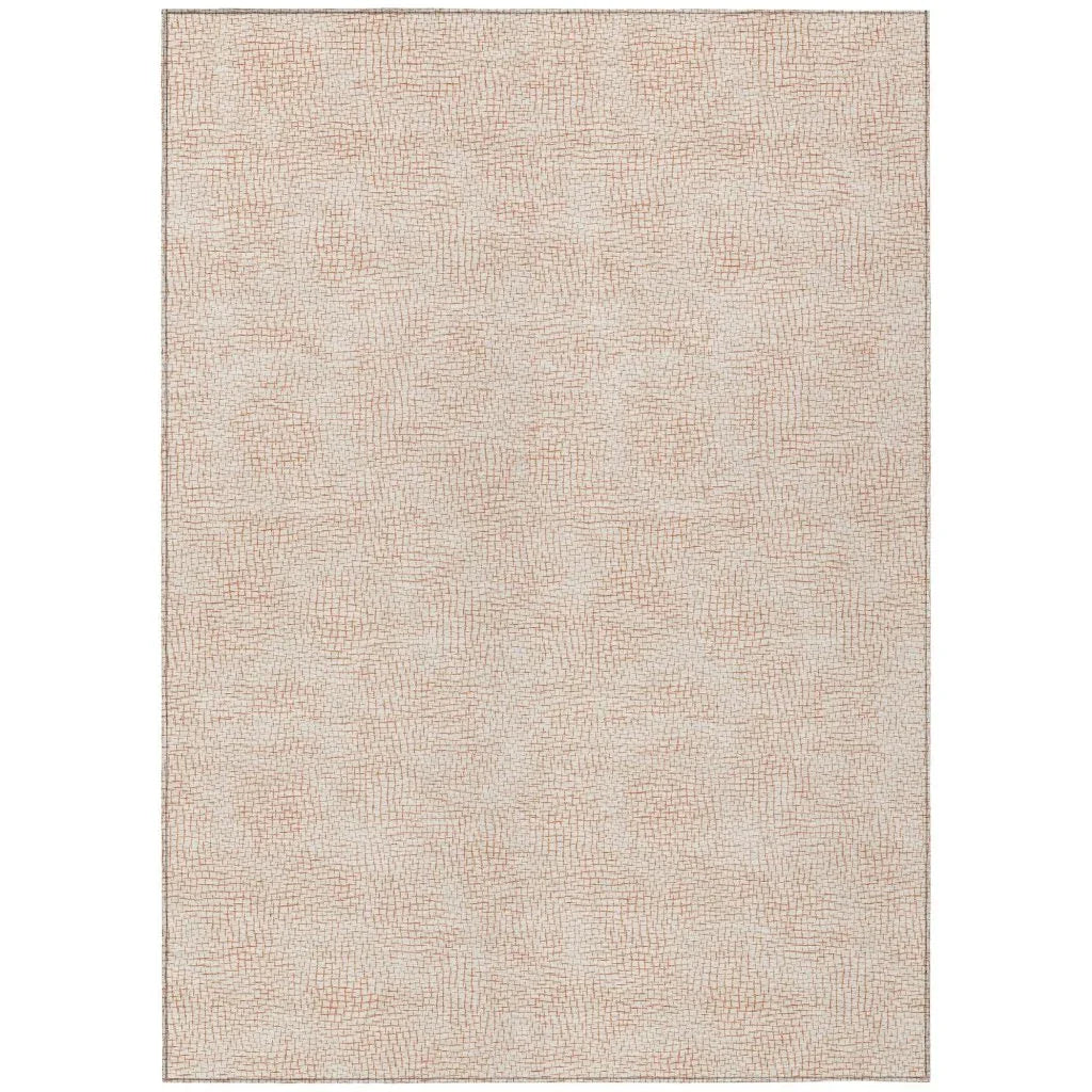 LOOMLAN Rugs Eleya Orange Washable Indoor-Outdoor Rug