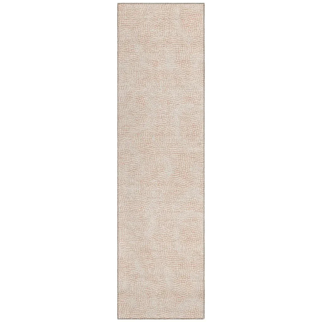 LOOMLAN Rugs Eleya Orange Washable Indoor-Outdoor Rug