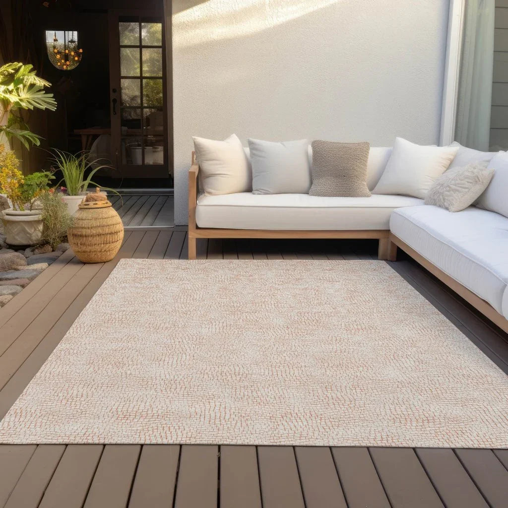 LOOMLAN Rugs Eleya Orange Washable Indoor-Outdoor Rug