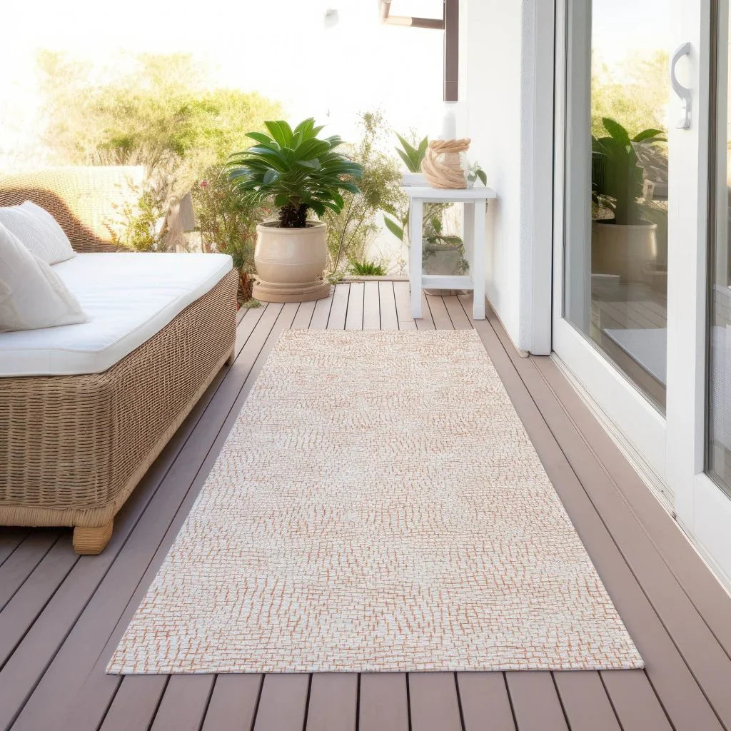 LOOMLAN Rugs Eleya Orange Washable Indoor-Outdoor Rug