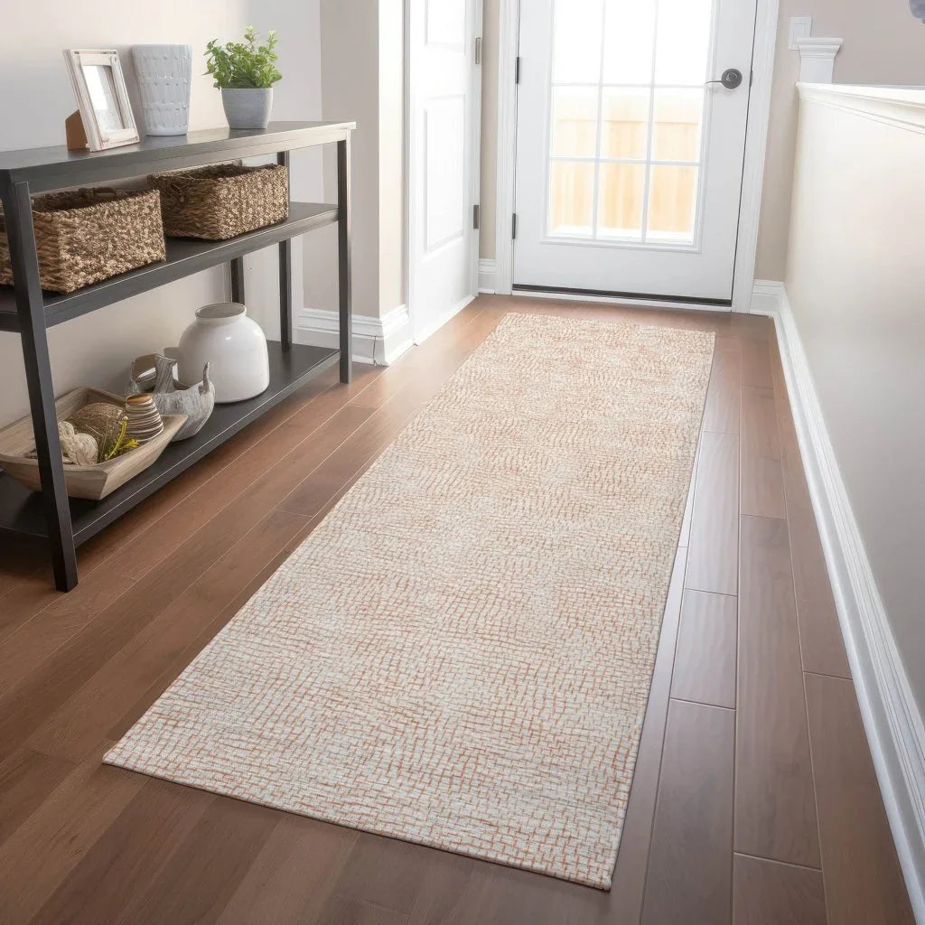 LOOMLAN Rugs Eleya Orange Washable Indoor-Outdoor Rug