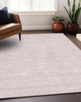 LOOMLAN Rugs Eleya Pink Washable Indoor-Outdoor Rug
