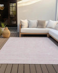 LOOMLAN Rugs Eleya Pink Washable Indoor-Outdoor Rug