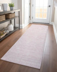 LOOMLAN Rugs Eleya Pink Washable Indoor-Outdoor Rug