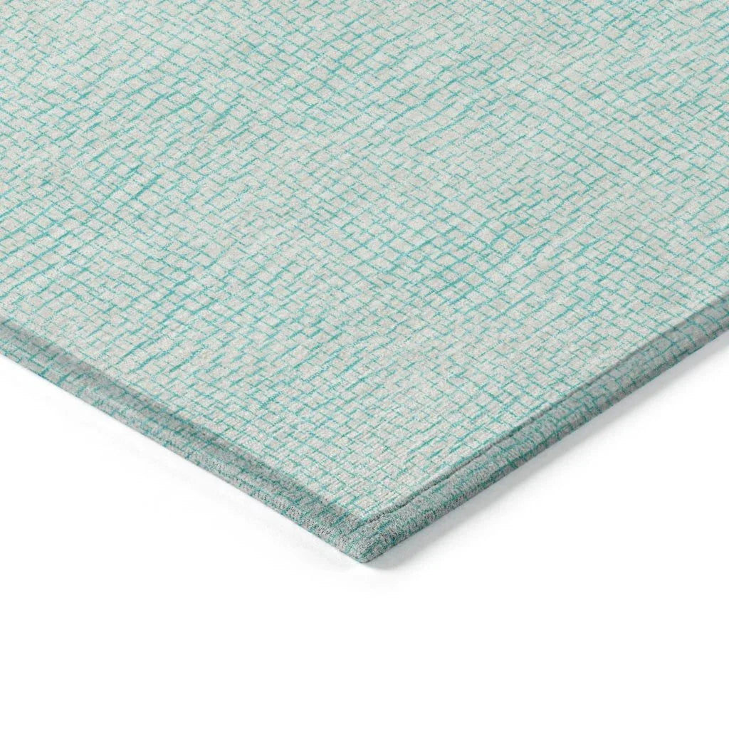 LOOMLAN Rugs Eleya Teal Washable Indoor-Outdoor Rug