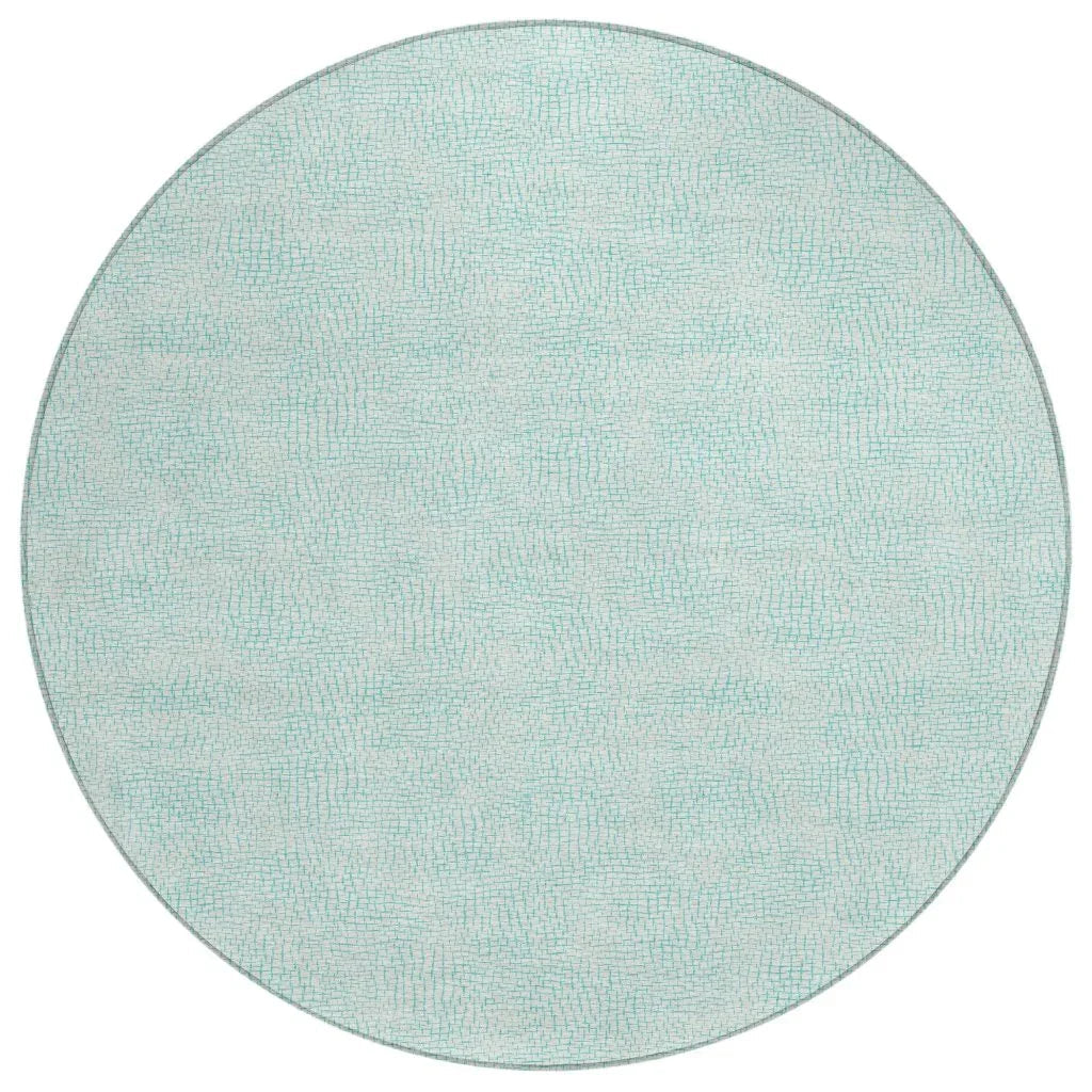 LOOMLAN Rugs Eleya Teal Washable Indoor-Outdoor Rug
