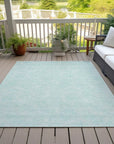 LOOMLAN Rugs Eleya Teal Washable Indoor-Outdoor Rug