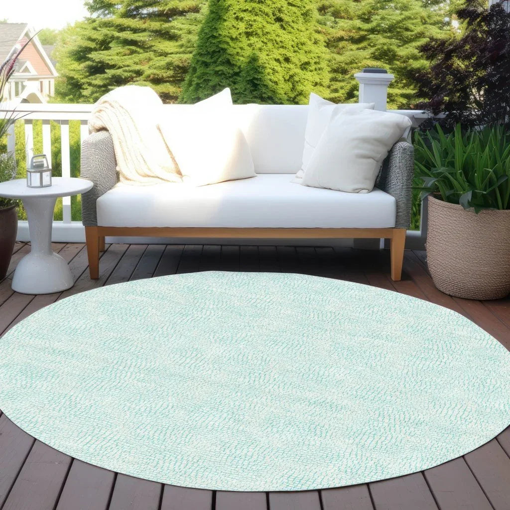 LOOMLAN Rugs Eleya Teal Washable Indoor-Outdoor Rug