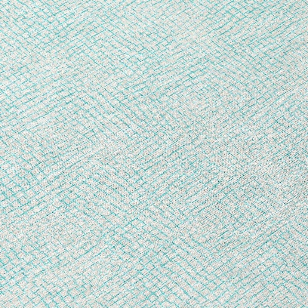 LOOMLAN Rugs Eleya Teal Washable Indoor-Outdoor Rug