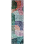 LOOMLAN Rugs Elina Green Washable Indoor-Outdoor Rug