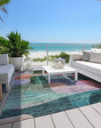 LOOMLAN Rugs Elina Green Washable Indoor-Outdoor Rug