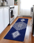 LOOMLAN Rugs Elira Blue Washable Indoor-Outdoor Rug