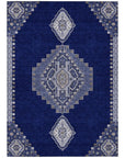 LOOMLAN Rugs Elira Blue Washable Indoor-Outdoor Rug