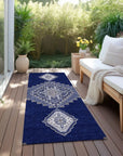 LOOMLAN Rugs Elira Blue Washable Indoor-Outdoor Rug