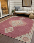 LOOMLAN Rugs Elira Blush Washable Indoor-Outdoor Rug