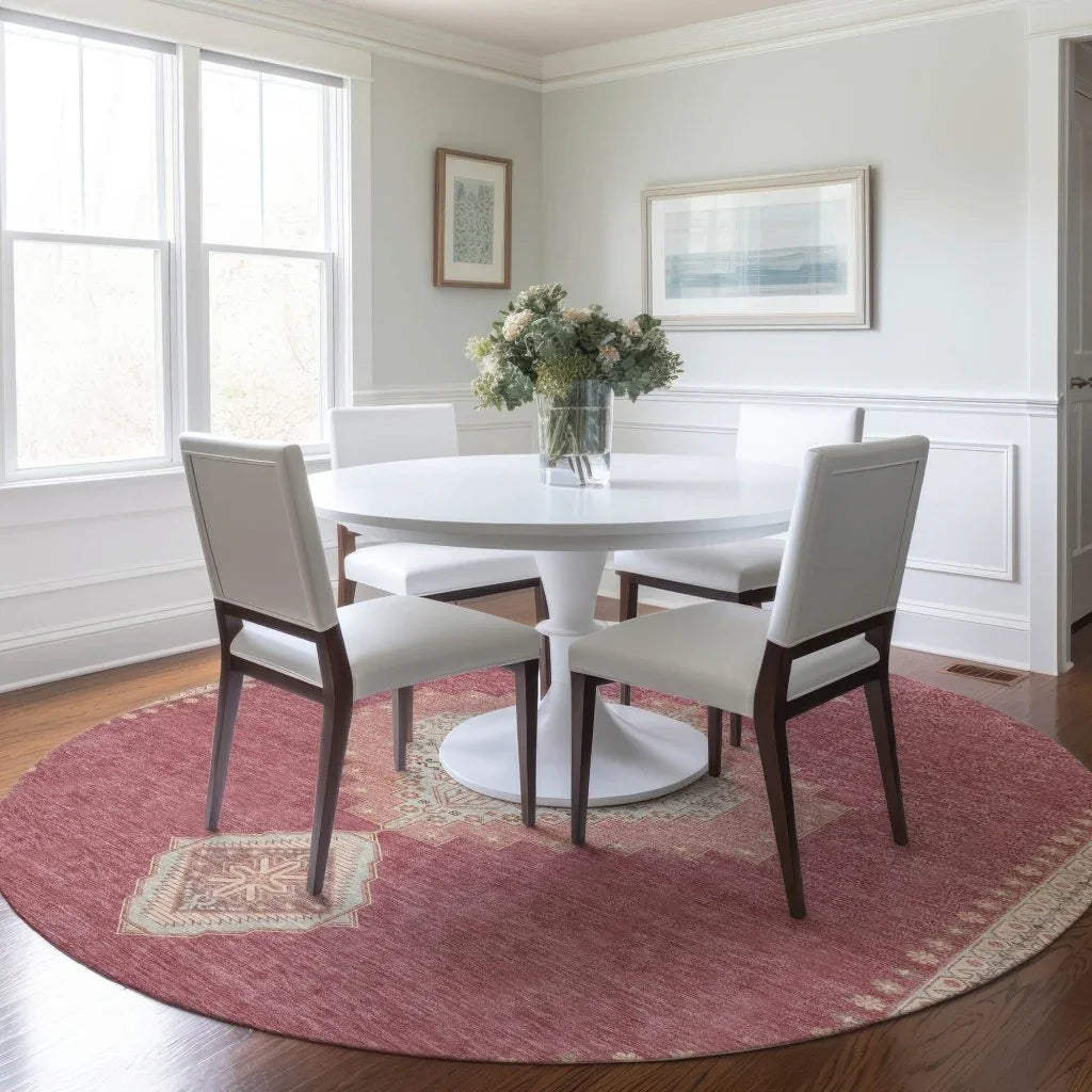 LOOMLAN Rugs Elira Blush Washable Indoor-Outdoor Rug