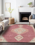 LOOMLAN Rugs Elira Blush Washable Indoor-Outdoor Rug