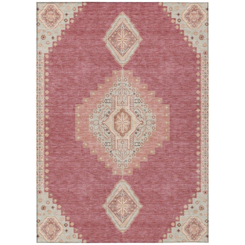 LOOMLAN Rugs Elira Blush Washable Indoor-Outdoor Rug