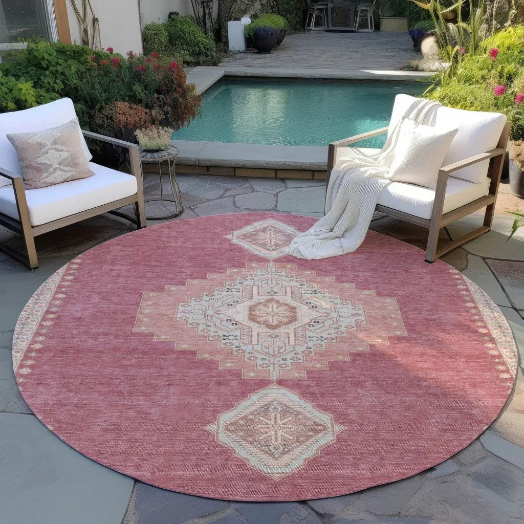 LOOMLAN Rugs Elira Blush Washable Indoor-Outdoor Rug