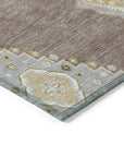 LOOMLAN Rugs Elira Brown Washable Indoor-Outdoor Rug