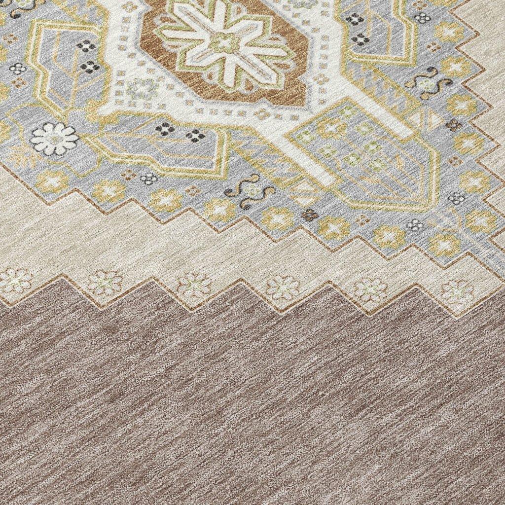 LOOMLAN Rugs Elira Brown Washable Indoor-Outdoor Rug
