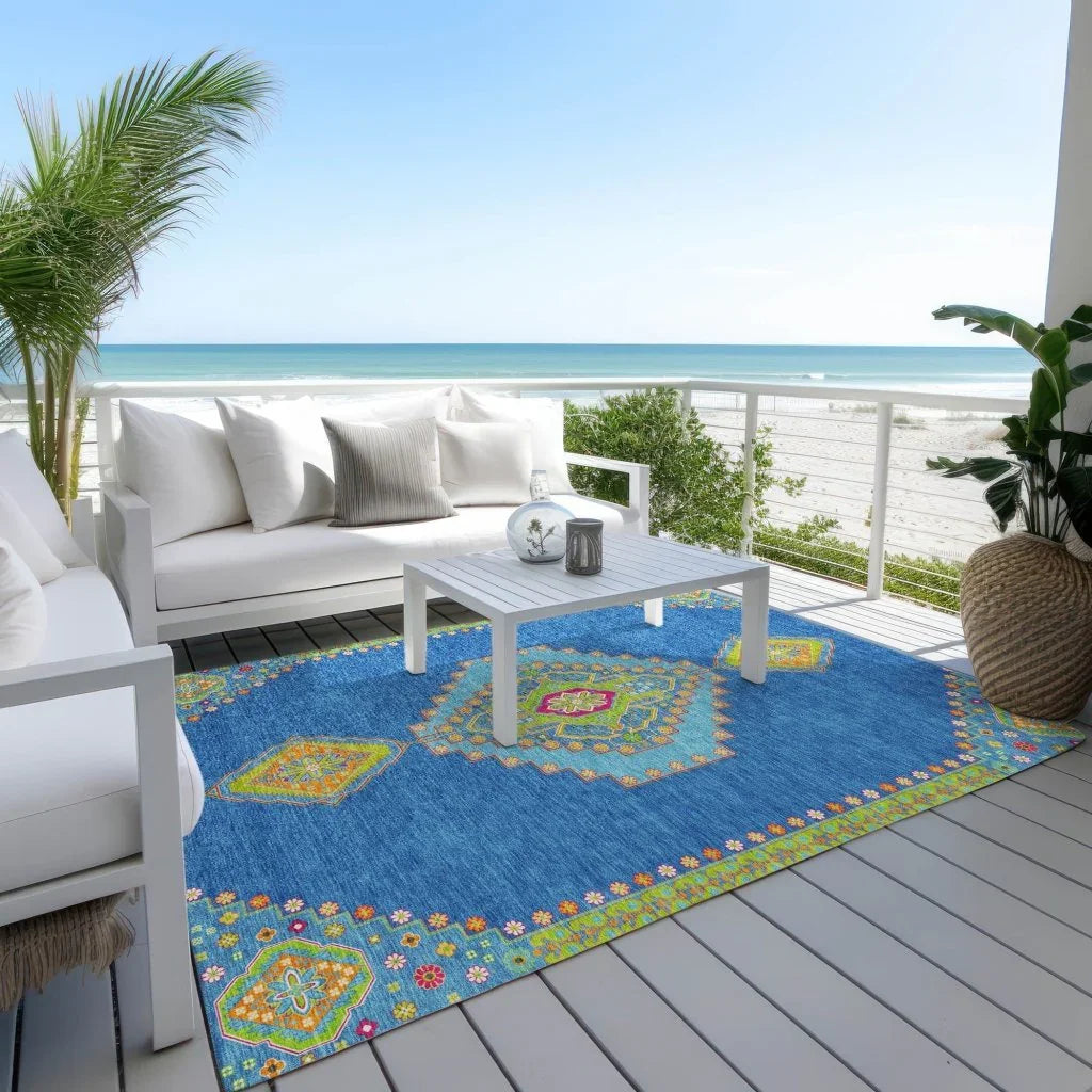 LOOMLAN Rugs Elira Denim Washable Indoor-Outdoor Rug