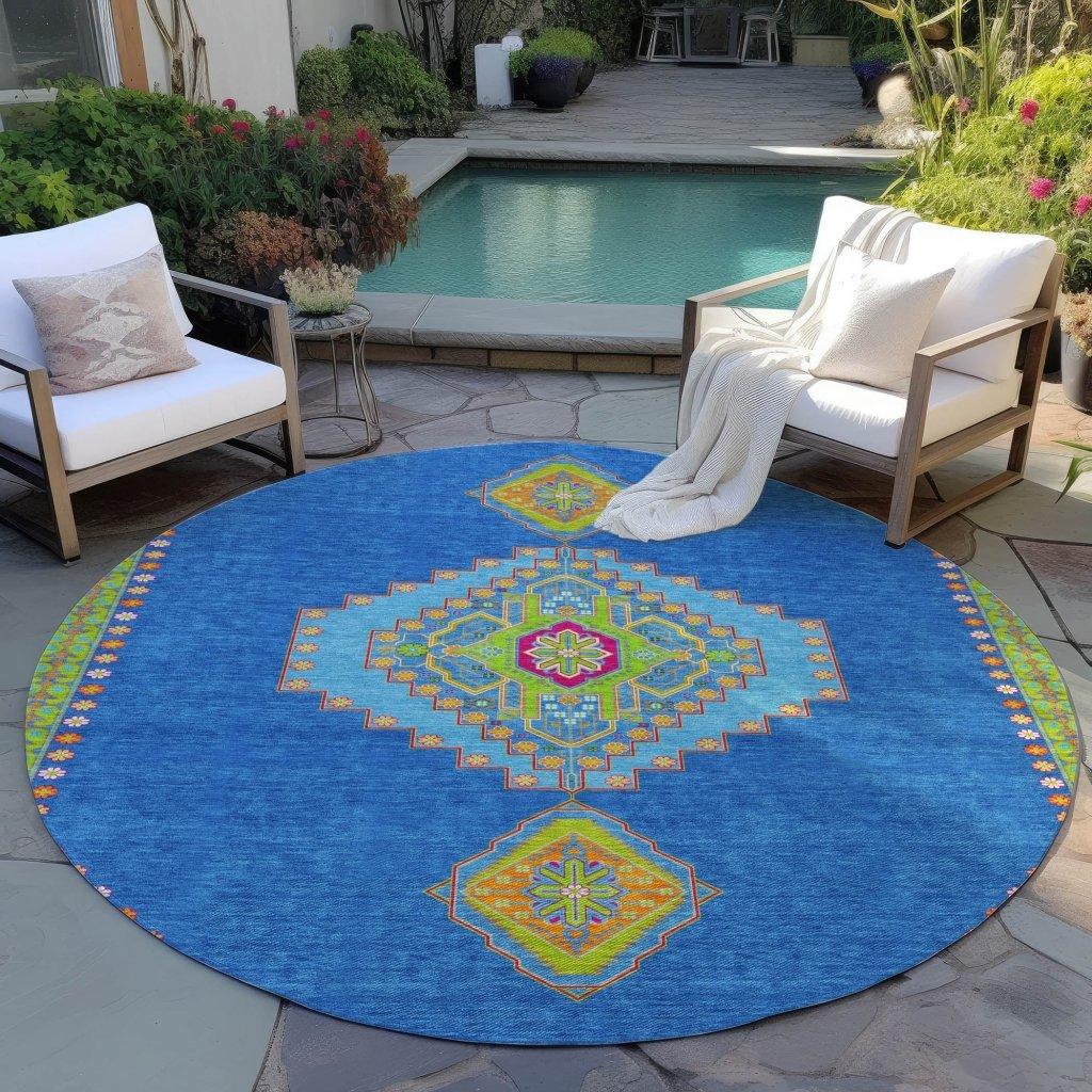 LOOMLAN Rugs Elira Denim Washable Indoor-Outdoor Rug