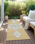 LOOMLAN Rugs Elira Gold Washable Indoor-Outdoor Rug