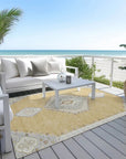 LOOMLAN Rugs Elira Gold Washable Indoor-Outdoor Rug