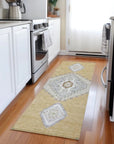 LOOMLAN Rugs Elira Gold Washable Indoor-Outdoor Rug