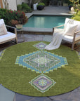LOOMLAN Rugs Elira Green Washable Indoor-Outdoor Rug