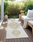 LOOMLAN Rugs Elira Ivory Washable Indoor-Outdoor Rug