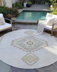LOOMLAN Rugs Elira Ivory Washable Indoor-Outdoor Rug