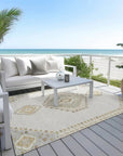 LOOMLAN Rugs Elira Ivory Washable Indoor-Outdoor Rug